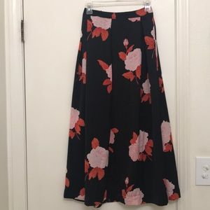 Black Floral skirt